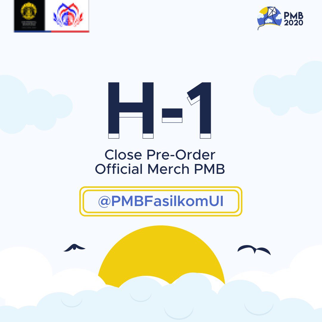 pmbfasilkomui's tweet photo. [PO MERCH TUTUP 2 HARI LAGI]

Haloo, CSUI 2020!🔵🔴

Tinggal DUA HARI lagi loh buat kamu berkesempatan order official merch PMB Fasilkom UI.

Yuk buruan diorder sebelum kehabisan,

✨HARGA✨
Shortsleeve 75rb
Longsleeve 85rb
Sticker 5rb

Detail lebih lanjut ada diposter yaa‼️😆 https://t.co/KtdPnhSIfP
