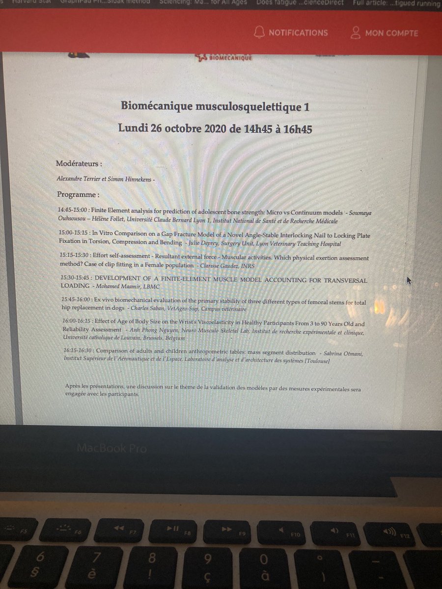 Présentation de nos travaux au 45e congrès de la Société de Biomecanique (virtuel)🤓 #communicateyourwork #phdstudent