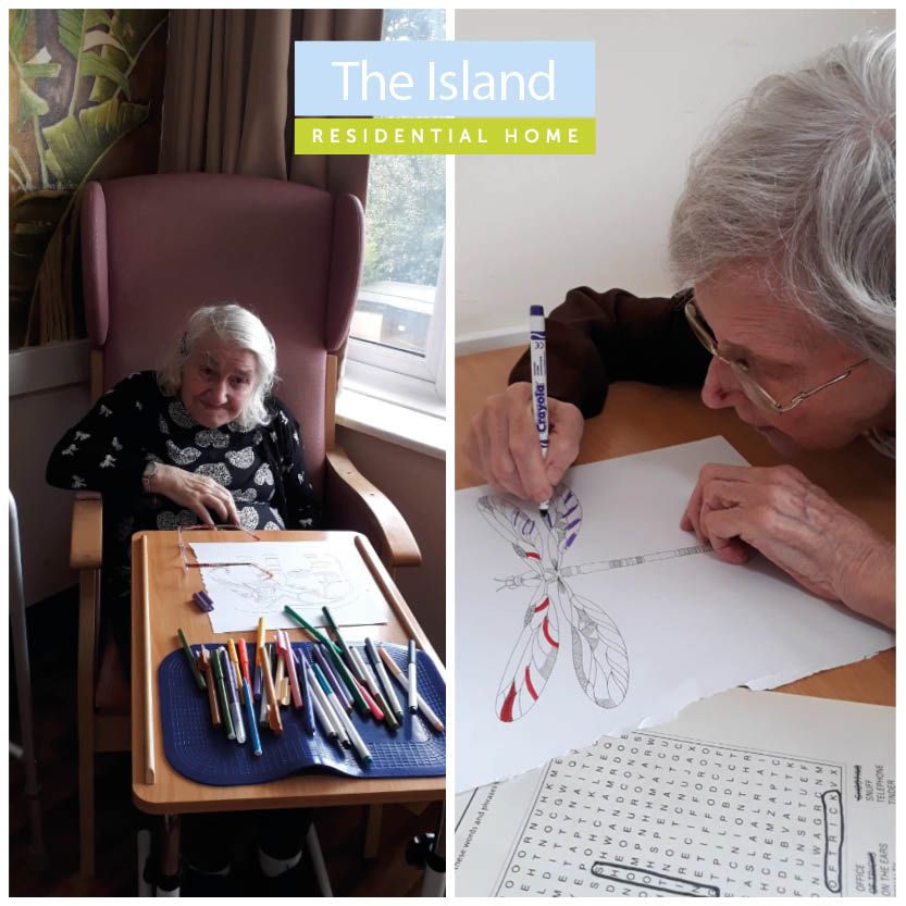 Residents recently very much enjoyed this brilliant colouring 🎨session! What do you think if the final pieces? #kentcarehome #activities
