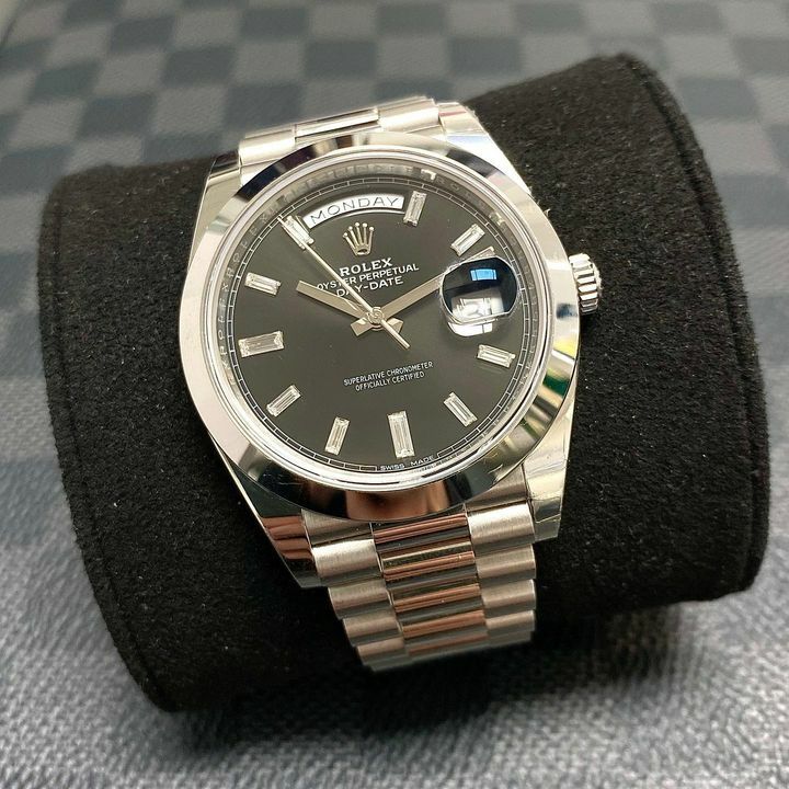 Platinum DD40 Black Baguette Dial 