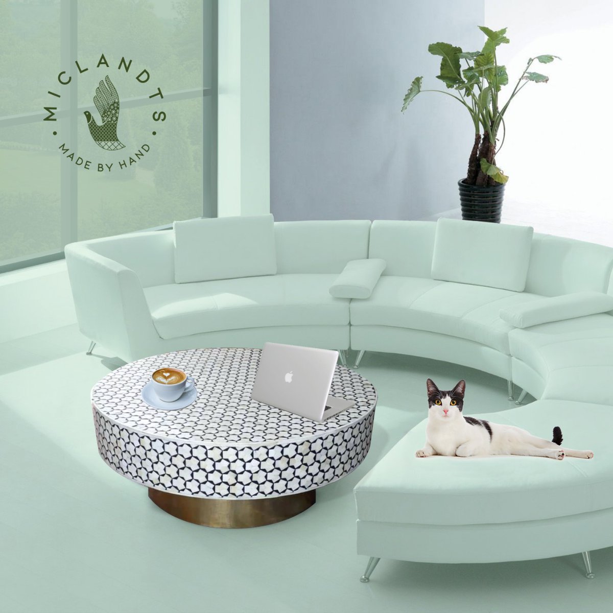 Our Beautiful Charcoal Gray Colour bone inlay coffee table is the statement piece that you have been looking for! A great time for a home spruce up while you can enjoy it! 😍

 We won’t be beaten on quality and price. DM to order Beautiful ❤️💕 Coffee Table.
#boneinlaycoffeetable
