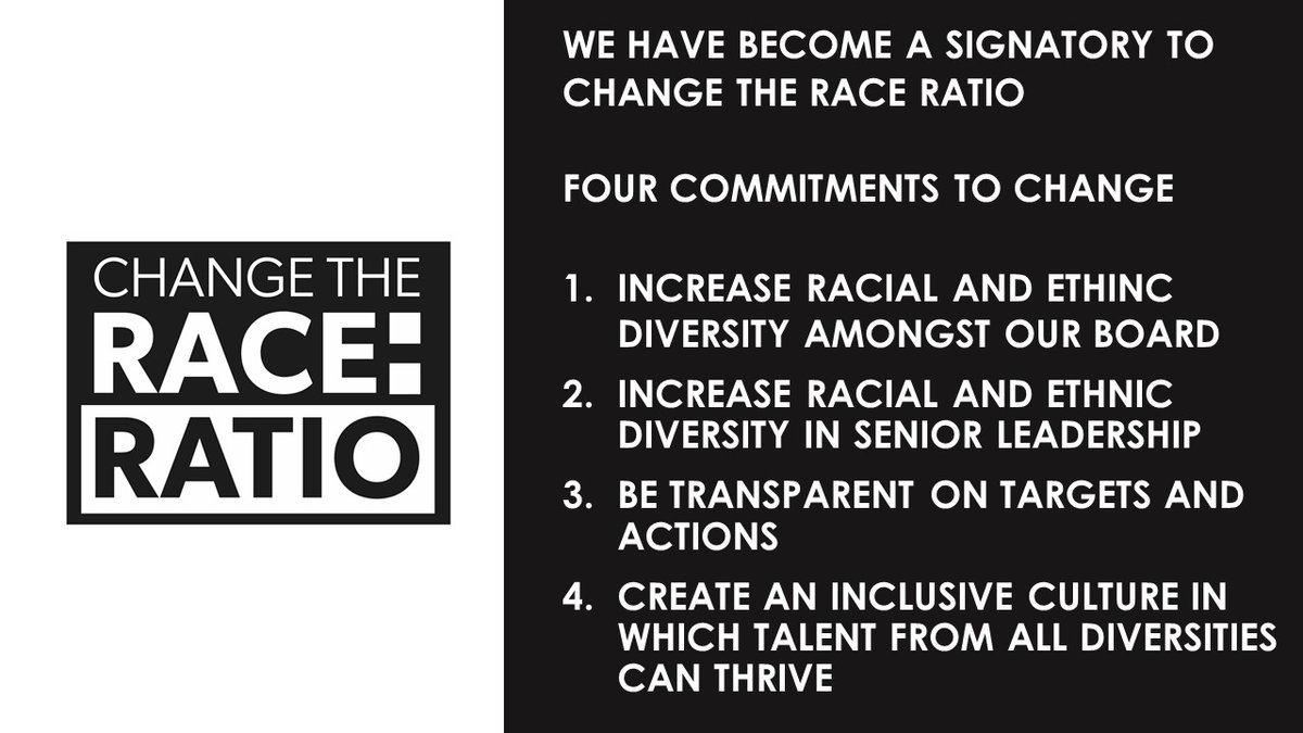 Championing inclusion and diversity is core to our values, as early signatories of Change The Race Ratio, a campaign to increase racial and ethnic participation in business we have made four commitments: <a href="/CBItweets/">CBI</a> <a href="/changeraceratio/">Change the Race Ratio</a>  #Diversity #Inclusion #Equality