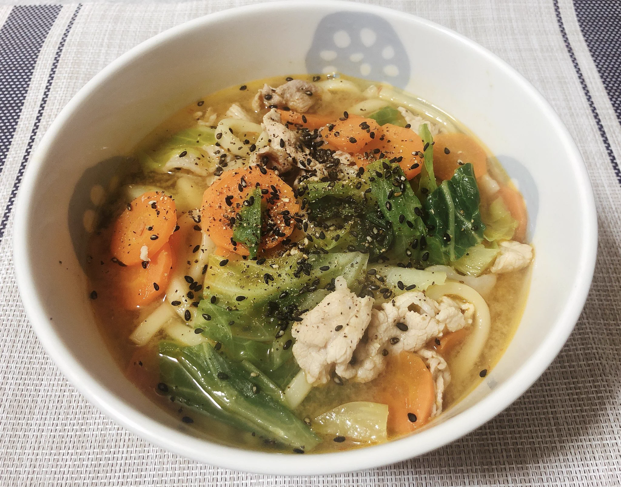 うどん☺️レシピは山本ゆりさん。  