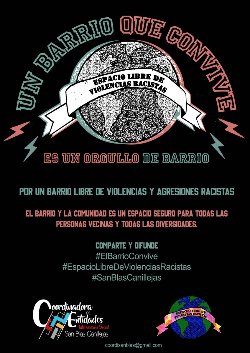 libreviolencias's tweet photo. COMUNICADO “ESPACIO LIBRE DE VIOLENCIAS RACISTAS”
SOBRE LAS AGRESIONES RACISTAS 2020 
@libreviolencias

#EspacioLibreDeViolenciasRacistas 
#ElBarrioConvive 
#SanBlasCanillejas https://t.co/J9sJiW6W40