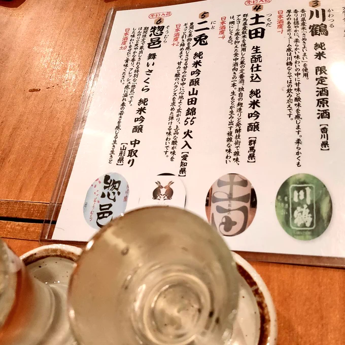 三代目 喜三酒店(蒲生四丁目)
マジおすすめ_(┐「ε:)_🍶

日本酒190円だよ!!!
二兎、甘口めっちゃめっちゃ美味しかった!

お造り980円でこれも大満足(^q^)

しそ餃子は塩胡椒酢で。
知覧地鶏のタタキもめちゃうまでした!

帰りに駄菓子1個もろたー!
gotoイートOK

#わうめし 