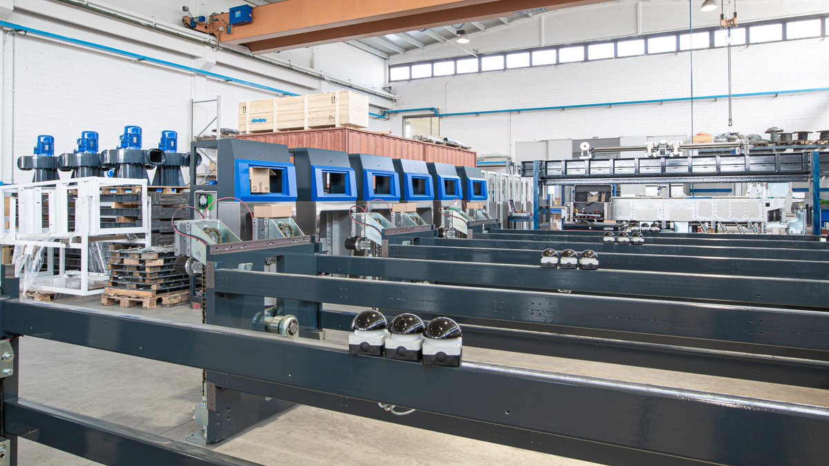 edfeurope's tweet photo. HBL 1628 (Rotary die cutter) + HGL 924 (Casemaker) + FD 821 (Casemaker) under test and construction in our R&amp;D Plant. https://t.co/1IOTJlocgG