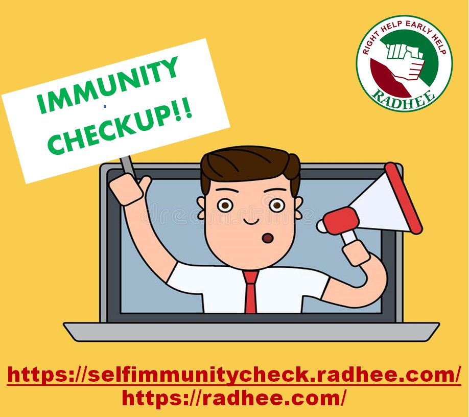 ImmunityCheck's tweet image. Immunity is a game-change to combat any diseases including COVID-19. Why wait till suffering. Check immunity now - click the link selfimmunitycheck.radhee.com

#MyFamilyMyResponsibility #immunitycheck
