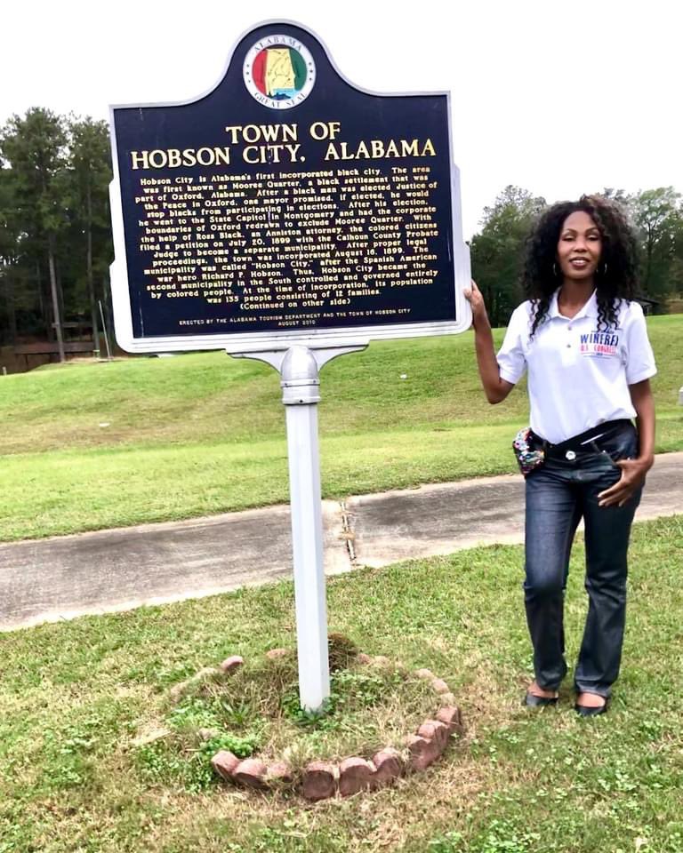 ElectDrDia's tweet photo. Today the past, present, and future converged when my Congressional campaign canvassed Historic Hobson City, AL. Thank you Mayor Alberta McCrory for your support and words of wisdom🙏🏾 #Winfrey4Congress #FocusedOnAlabama https://t.co/8J8aEh9Hww