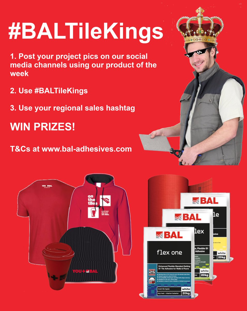 BAL_Keiron's tweet photo. Do you want be a Winner and Crowned Tile King or Tile Queen?
Then enter our Competition as it’s almost all over!! https://t.co/Aay1m60YMn