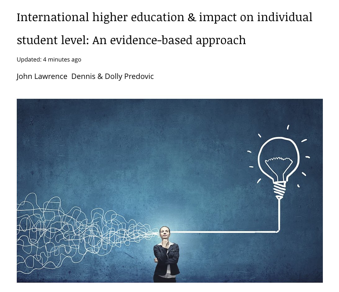 Excited about this blog with <a href="/dollypre/">Dolly</a> on evidence-based analysis of international education at the student-level. 

And thanks so much to @fionajanehunter for our discussions on the topic.

drjohndennis.com/post/internati…