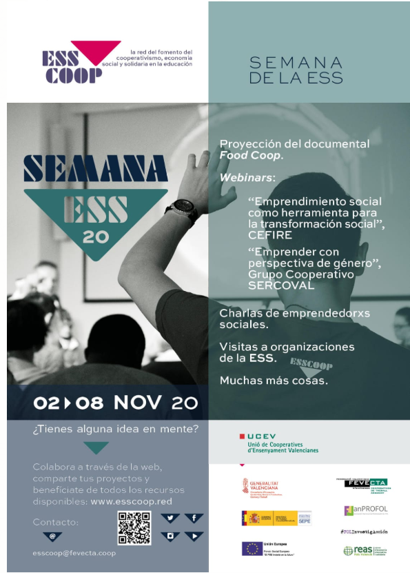 ANPROFOL's tweet image. 🔊Del 2 al 8 de noviembre celebramos la "Semana de la Economía Social y Solidaria" Viene cargada de eventos interesantes para #ManténVivalaLlamaFOL:
➡️Proyección del documental Food Coop.
➡️Webinars.
➡️Charlas con emprendedores y mucho más❗️
esscoop.red