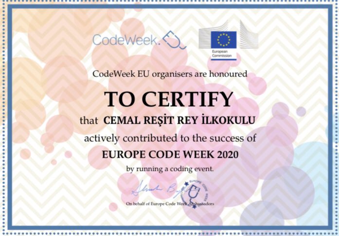 CEMALRESTREYILK's tweet image. #CRR
#CodeWeek2020 #codeweek @meb @istanbulilmem @ARNAVUTKOYMEM @HasipTurhan @CEMALRESTREYILK