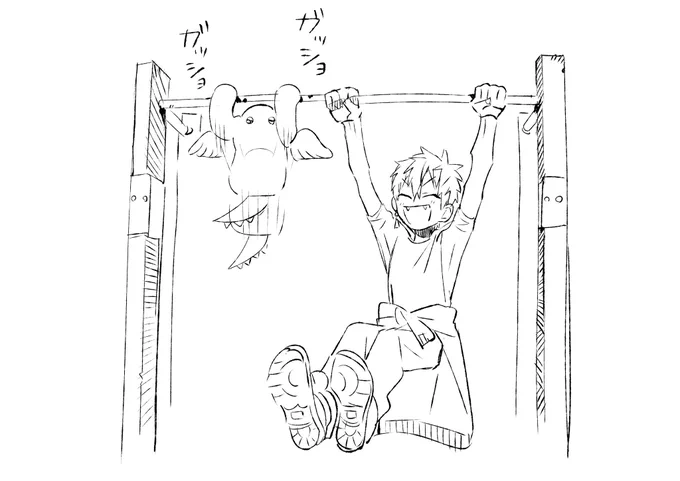 なるほど、モンスターを鍛えるためのものなのですね。
あ、いえ。私は結構ですK研究員、ありがとう。
#かもめモンスター保育園 