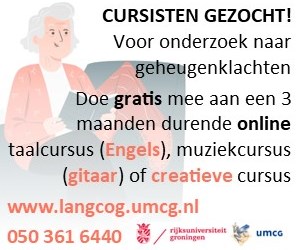 Nog maar 3 dagen om u aan te melden voor ons onderzoek en een gratis online (corona-proof) cursus Engels of gitaar te volgen! Kijk op langcog.umcg.nl. Cursussen gaan van start op 4 en 11 november. 65+'ers uit heel #NL kunnen meedoen! <a href="/researchumcg/">Research UMCG</a> <a href="/BALAB_RUG/">BALAB Groningen</a> #Groningen