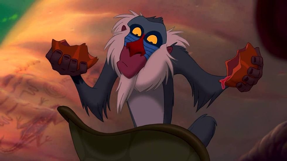 MultiversoTM's tweet photo. "Oh, sí... El pasado puede doler, pero tal como yo lo veo puedes huir de él o aprender".

El Rey León (1994)

https://t.co/vbexkgh6bn