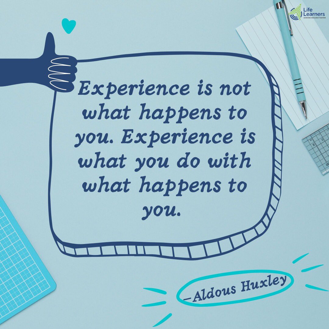 Experience is not what happens to you. Experience is what you do with what happens to you.

CONTACT US: 🇳🇬
🖥️elearn@lifelearners.ng
☎️ +234(0)9099999859
📞 +234(0)9056688877
lifelearners.ng
.
.
.
#motivationalmonday #encouragement #learning #testar #science #technology