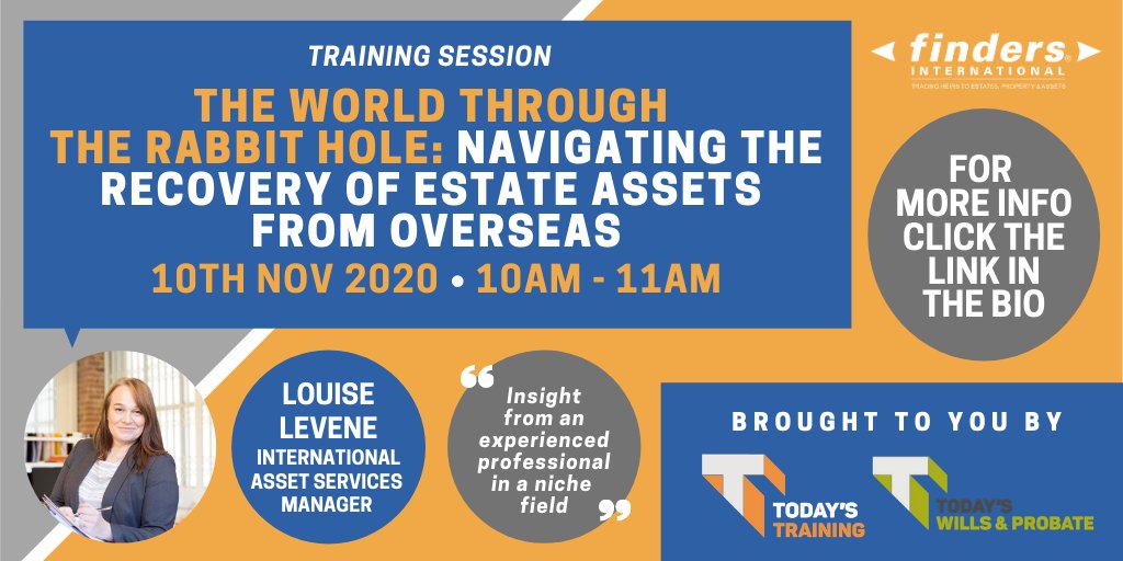 findersprobate's tweet photo. We are holding our first @TWProbate training session with our fantastic International Assets Manager, Louise Levene!
#Todaystraining #internationalassets #assetrecovery
For more info or to sign-up, follow the link >> https://t.co/Cz4wkdQ8X7 https://t.co/HFZ91g2jmL
