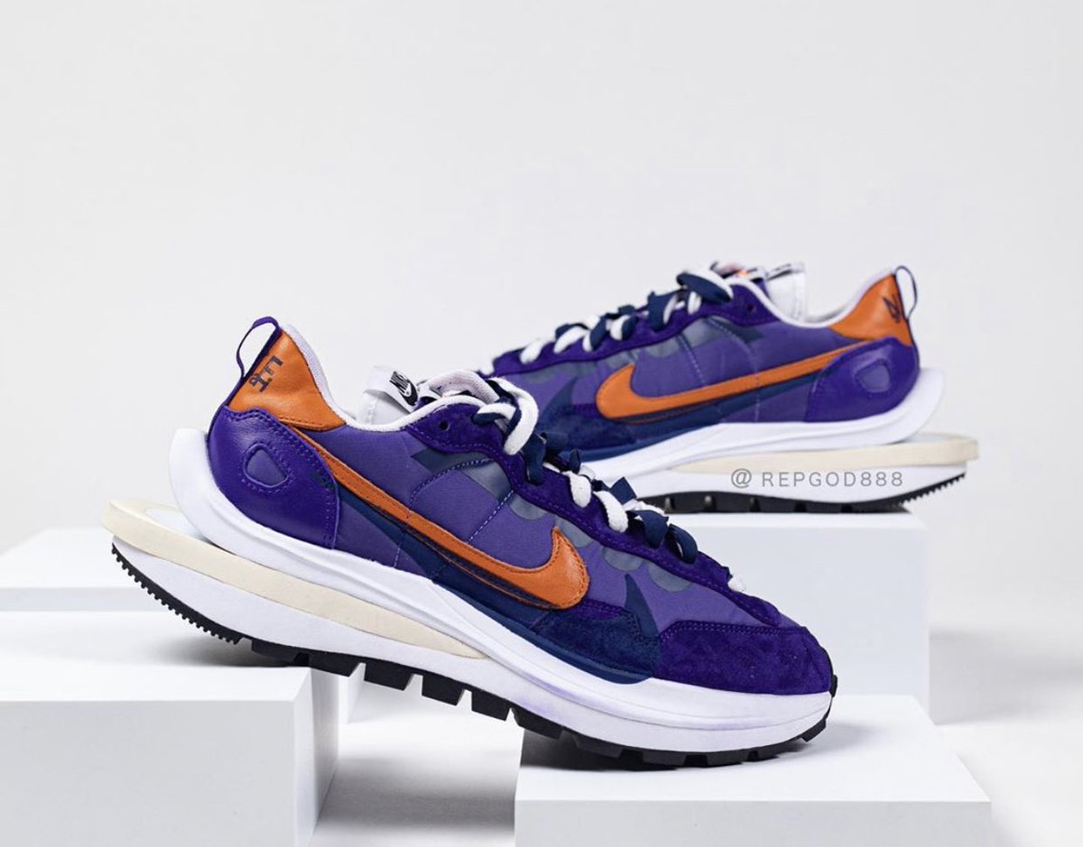 nike vaporwaffle sacai purple orange
