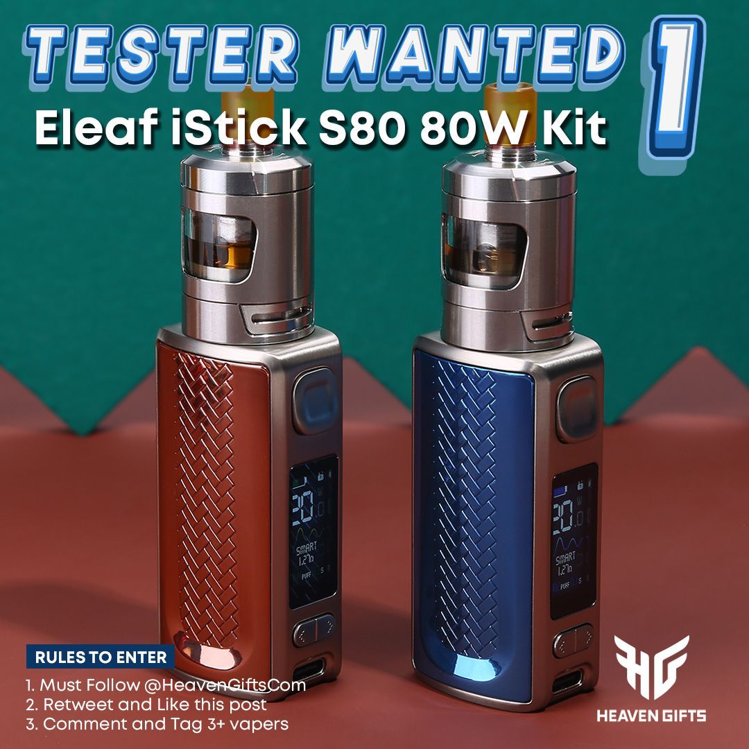 HeavenGiftsCom's tweet photo. Smart &amp; Powerful! Can you imagine how Eleaf iStick S80 feels in hand?🤞🤞
.
#heavengifts #Eleaf #iStickS80 #EleafiStickS80 #iStickS80kit #vapekit #vape #vapenation 
Warning: This product may contain nicotine. Users must be legal vaping age in your country. https://t.co/9xdqG7prcH