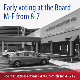 Early voting at the Board this week M-F from 8am-7pm. Early voting schedule votehamiltoncountyohio.gov/wp-content/upl…  <a href="/HamiltonCntyOH/">Hamilton County, OH</a>