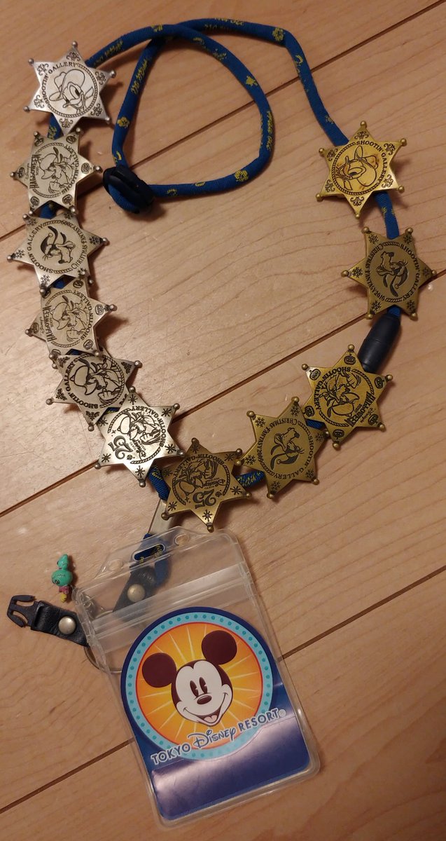 ミィ ディズニー行った時用 昔の子供の迷子札 おっかしいな シューティングギャラリーだとaim良いのにスプラでは W