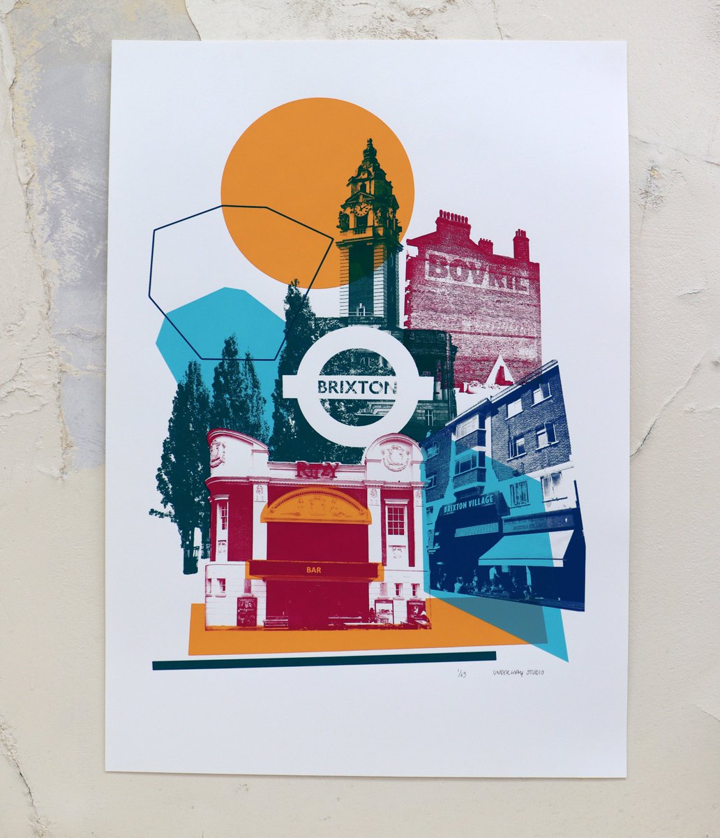 Our brand new #Brixton screen print is here! Bursting with colours, shapes and #architecture! Available through our online shop!