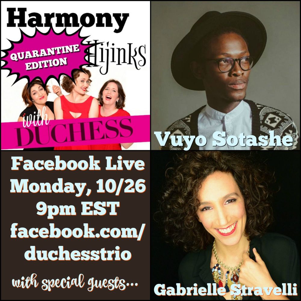 .<a href="/duchesstrio/">Duchess</a> podcast "Harmony &amp; Hijinks with DUCHESS - Quarantine Edition" 10/26 on FB &amp; Livestream for @jazzforumarts with Gene Bertoncini and <a href="/ikesturm/">Ike Sturm</a> 10/29! - mailchi.mp/98c05e3bb621/d…