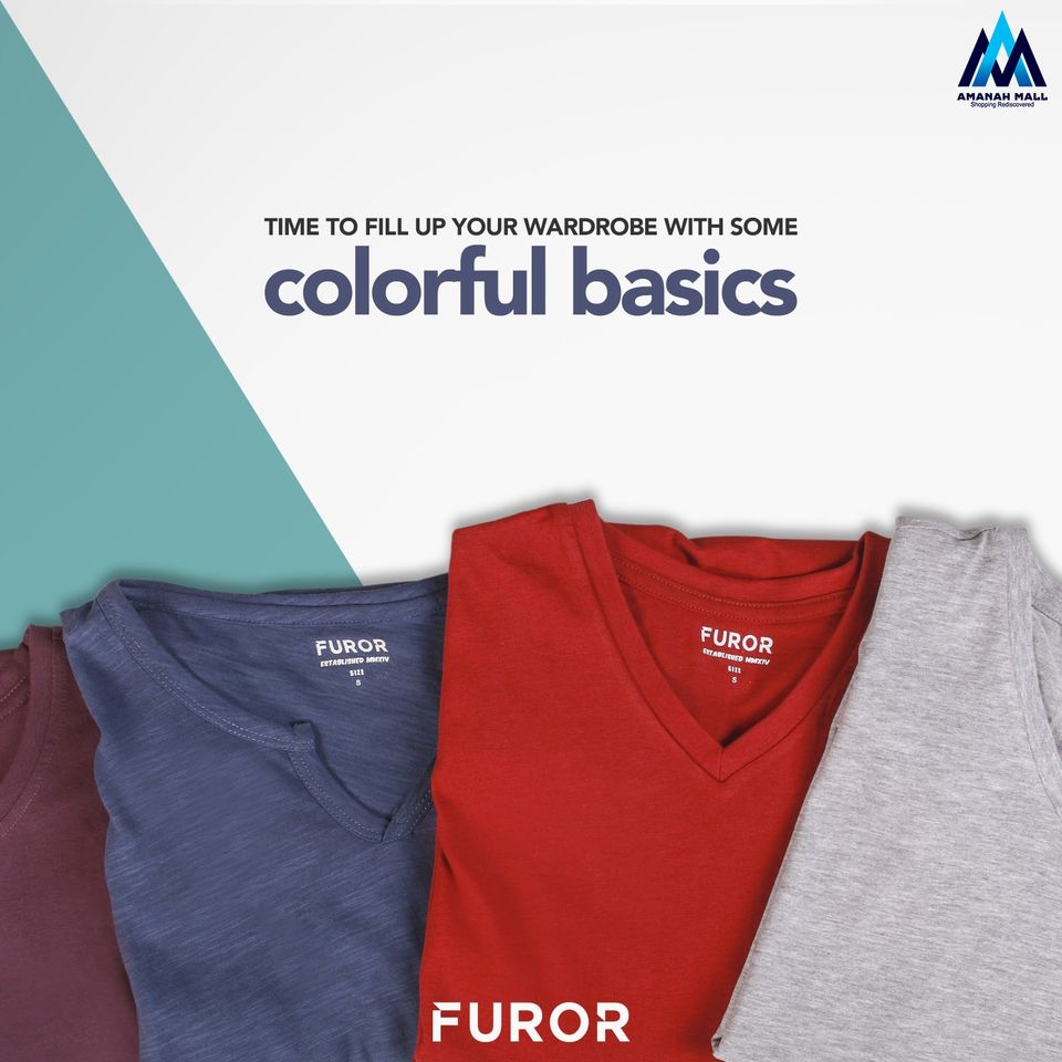 TheAmanahMall's tweet image. Time to fill up your wardrobe with some colorful basics! Shop them now in-stores
#basictees #basics #tees #tshirts #furorjeans #AmanahMall #BestInTown