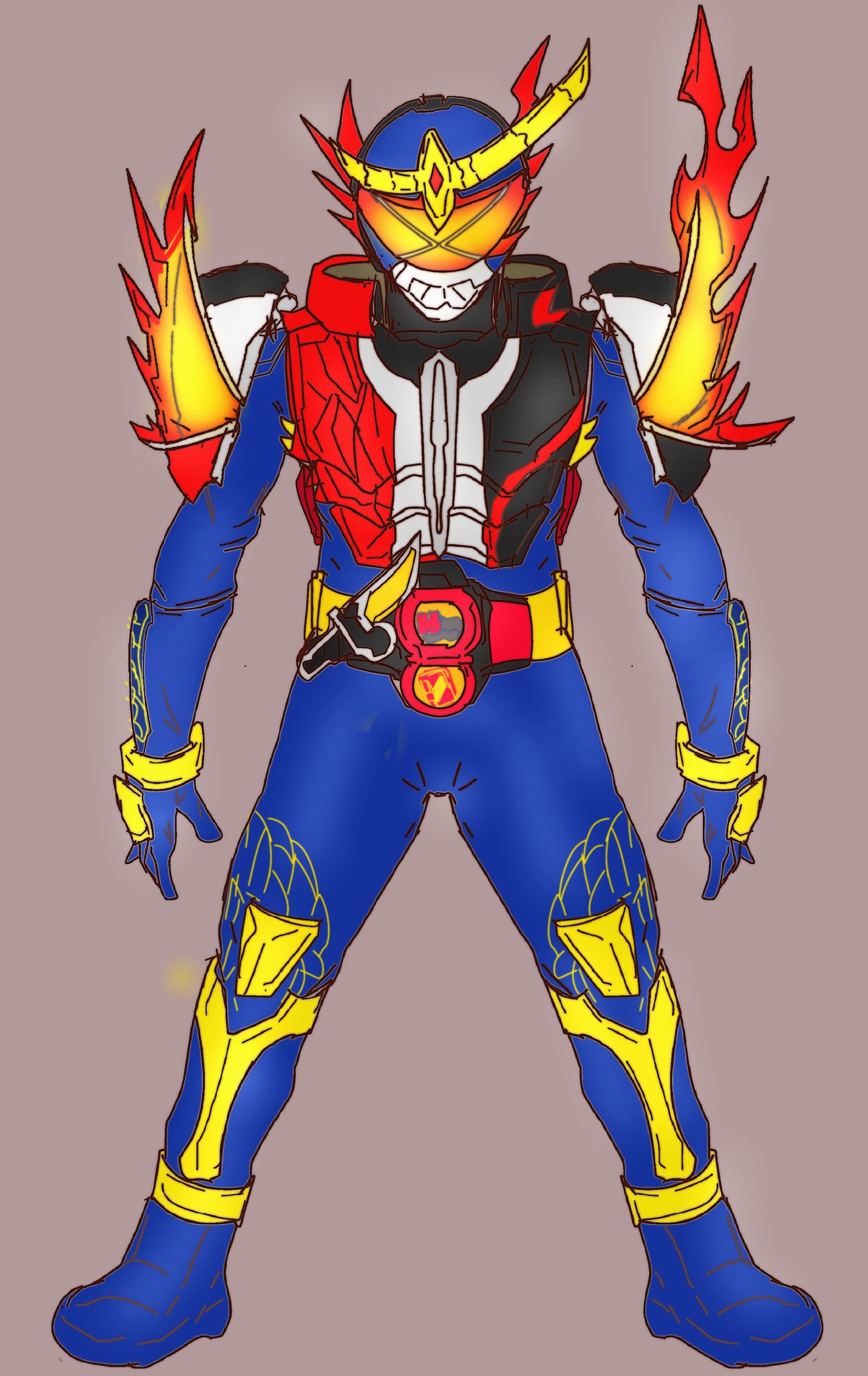 真昼屋ビーム 妄想で描いた仮面ライダー鎧武 セイバーアームズ オリジナルライダー ライダー計画if イラスト 絵描きさんと繋がりたい 仮面ライダー鎧武 T Co 7rayatv05g Twitter