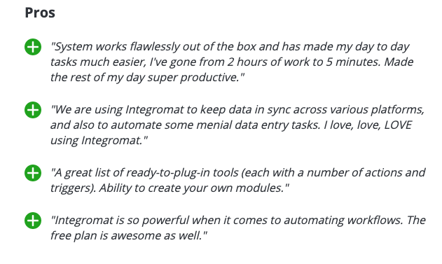 make_hq's tweet photo. With a global score of 4.9/5 (181 reviews and counting) Integromat leads the integration software ranking on Capterra (for products with at least 30 reviews)
💯

Read what people are saying about us: 
🤜 https://t.co/A0mwdi4SuJ https://t.co/B3RMJGWnKX