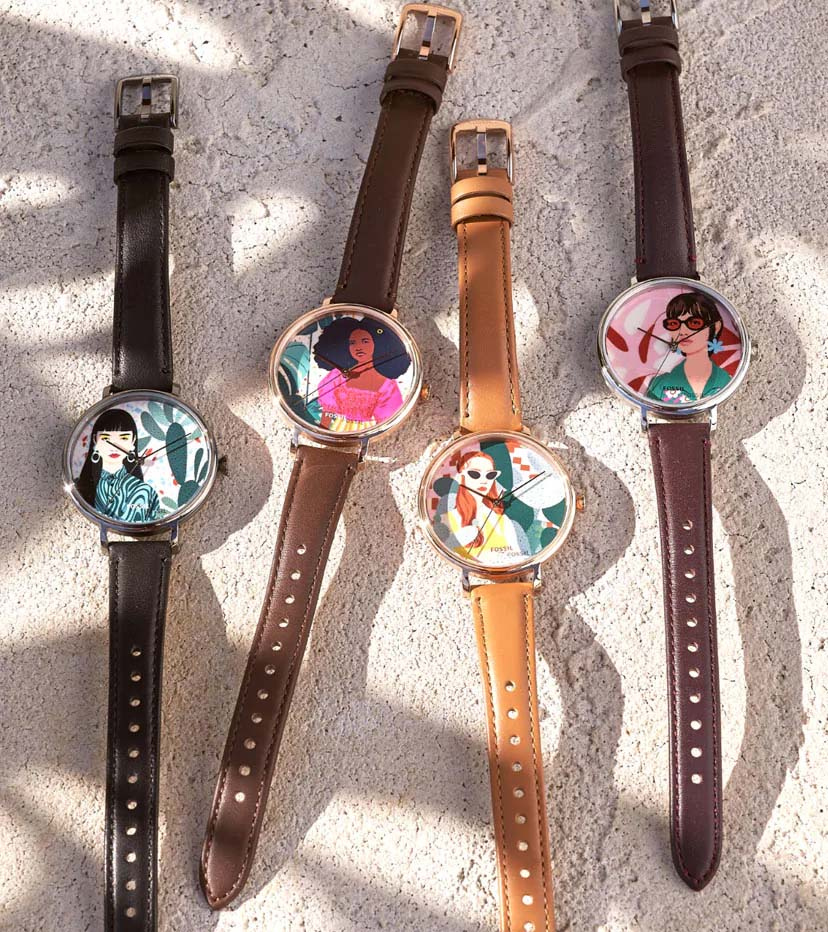 Watches2U's tweet photo. The limited edition Fossil x Bijou Karman watch collection comes in a matching must-have collector's edition tin. The fabulous watch collection feature exclusive portrait illustrations. Find them here:
https://t.co/znIzqAvvVZ https://t.co/Z5oHmlvrTs