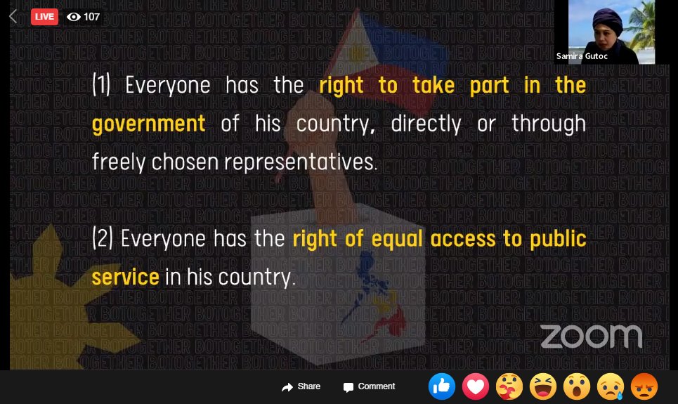 UST_ASC's tweet photo. Ms. Gutoc reminds the audience of their basic rights.

#BoTogether
#RedefiningStandards https://t.co/puJxRkEDt1