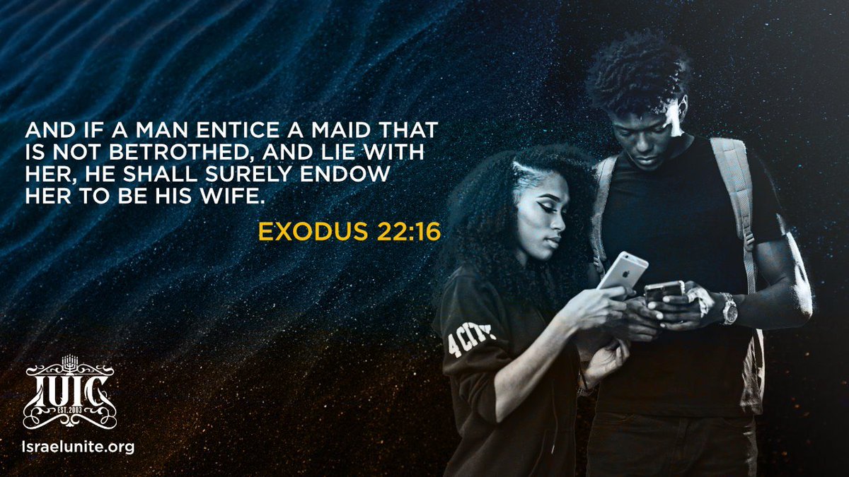 BishopNathanyel's tweet photo. #Exodus22:16 And if a man entice a maid that is not betrothed, and lie with her, he shall surely endow her to be his wife. #DailyBread #BibleVisuals #IUIC #Scripture #Verse #Bible https://t.co/yEPXcFPQA0
