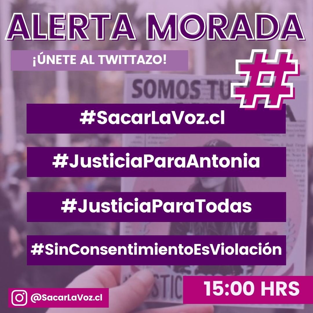 viviana_nuvi's tweet photo. Hoy se discutirá en la Comisión de Seguridad de la Cámara de Diputados el proyecto de Ley Justicia para Antonia, Sin Consentimiento Es Violación. Por eso necesitamos de tu apoyo, soy parte de la Agrupación @SacarLaVoz_cl , síguenos en Redes Sociales.
#JusticiaParaAntonia https://t.co/9h1bmoLDy4