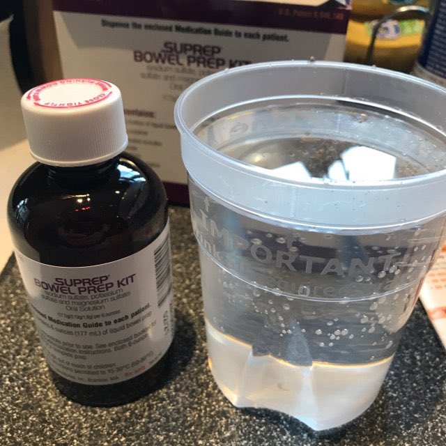 neon_jax's tweet photo. I never wanna see another bottle of #Suprep again. I’ve taken 32oz of it in less than 8 hours. There’s a reason the prep is worse than the procedure. So incredibly important to do this though, so I’m excited to get it done. https://t.co/gFYBHQGtoT