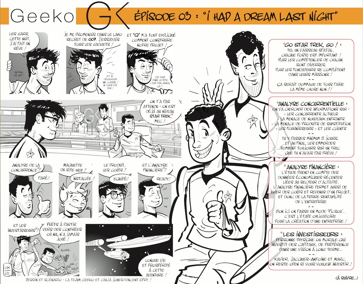 Geekofr's tweet image. Un projet à réaliser ? Il suffit d’une team complémentaire et ça fonctionne ;)
Go Star Trek, go !  
A suivre …
#Geeko #BD
