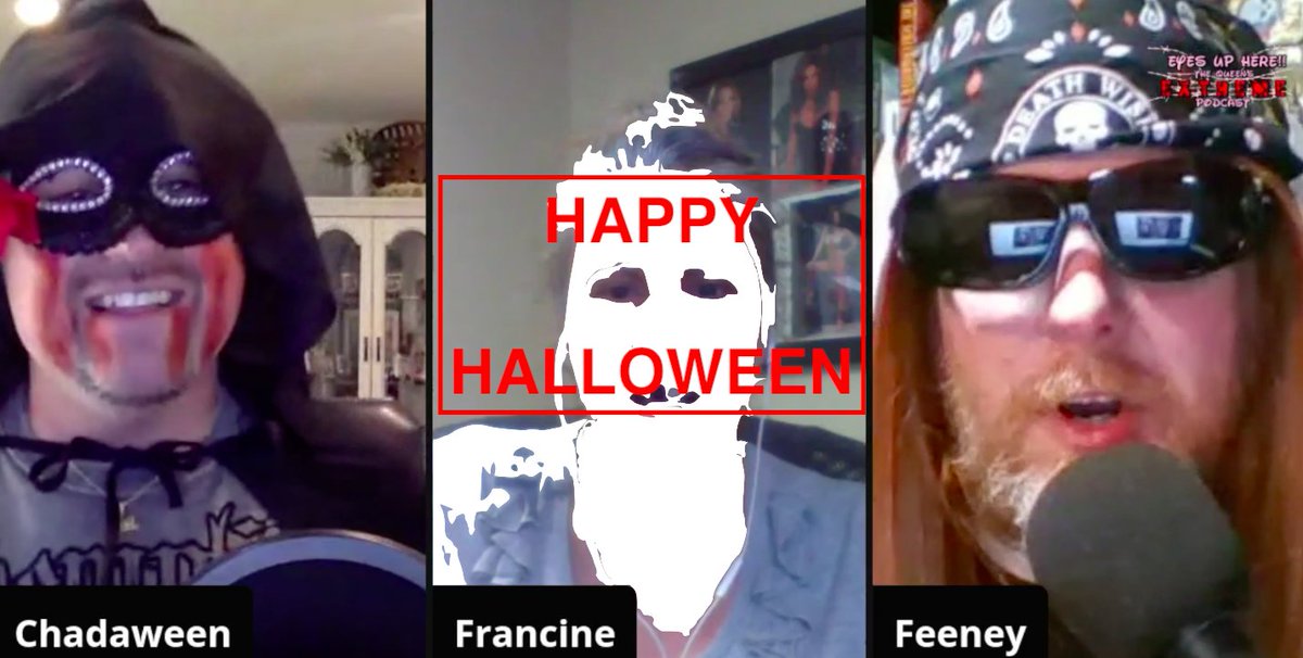The #Halloween2020 edition of Eyes Up Here is available EXCLUSIVELY today on #Patreon featuring our  guest Axl <a href="/jffeeney3rd/">JFFeeney3rd</a>. 

You've got to see what <a href="/ECWDivaFrancine/">Francine</a> is dressed as this year. It is #MINDBLOWING. Come join the family and see for yourself. 

patreon.com/francinepodcast