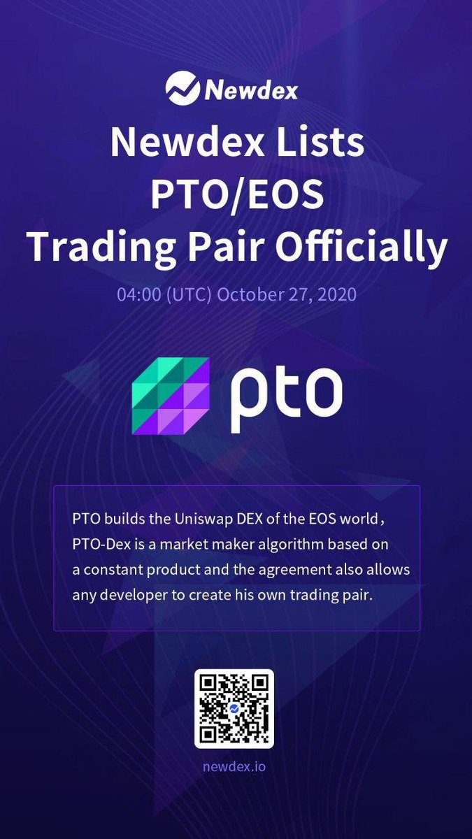 ptocash's tweet photo. PTO launches Newdex exchange https://t.co/SL6Tcwpyho