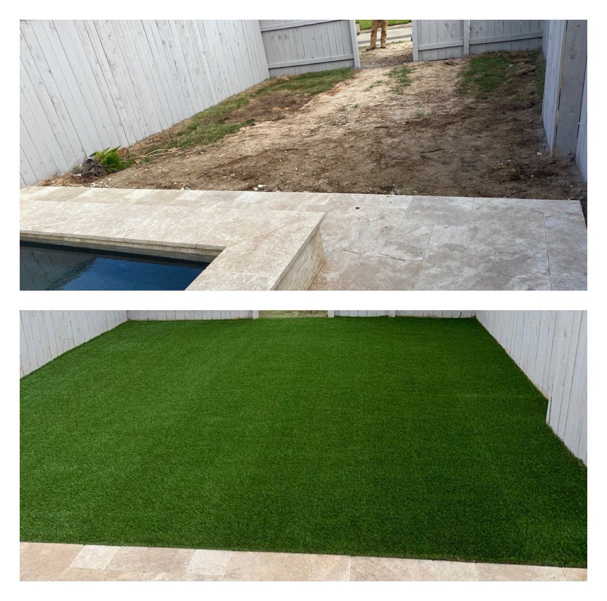 GroverAstroLawn's tweet image. Thanks to April at @homedepot #2389 we’re able to transform this backyard  @THDKami #homedepot #astrolawn #thewoodlandstx