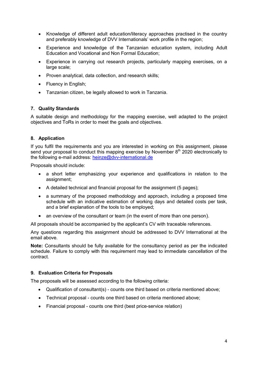 Are you a Tanzanian educationist with experience and knowledge of Tanzania education system and adult education/ literacy approaches? If yes, then DVV International is looking for you!