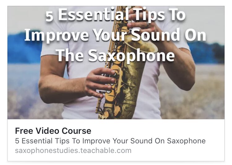 SaxStudies's tweet image. Want to get a better sound without spending lots of money on new gear? saxophonestudies.teachable.com/p/freevideocou… #saxophone