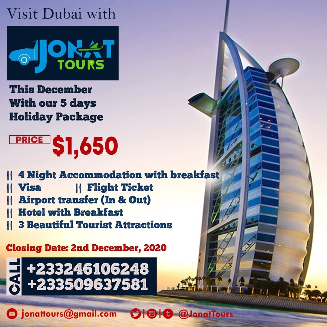 JonatTours's tweet photo. The wait is over! 
Here we go again. 
You know how we do it. 
Lets go spend some quality time in Dubai with friends, family and all loved ones. Registration ends 2nd December,2020. 

#JonatTours #VisitDubai #TravelDubai 
#TripWithJonatTours #DecemberInDubai https://t.co/BT9lWu1fB7
