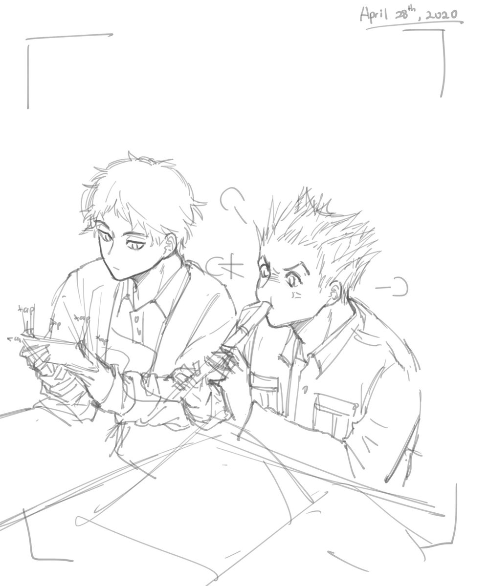 Here, have some old sketches + mini comic(childhood AU) cause i don't have anything new to upload lmao

(First image is supposed to be Hataraku Saibou AU)

I'm also uploading my first attempt in drawing Bokuaka at my patreon (which is funnily,smut, haha so i can't show u)

(1/2) 