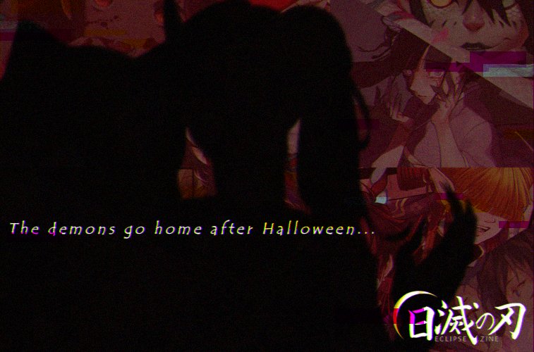 KimetsuZine's tweet photo. "The demons go home after Halloween..."

Leftover sales will end on October 31st!
Last chance to grab a copy of the zine (digital &amp; physical) and merchandise 👹

https://t.co/BpP8KgvtWV
#kny #kimetsunoyaiba https://t.co/wVBsrVbBFY