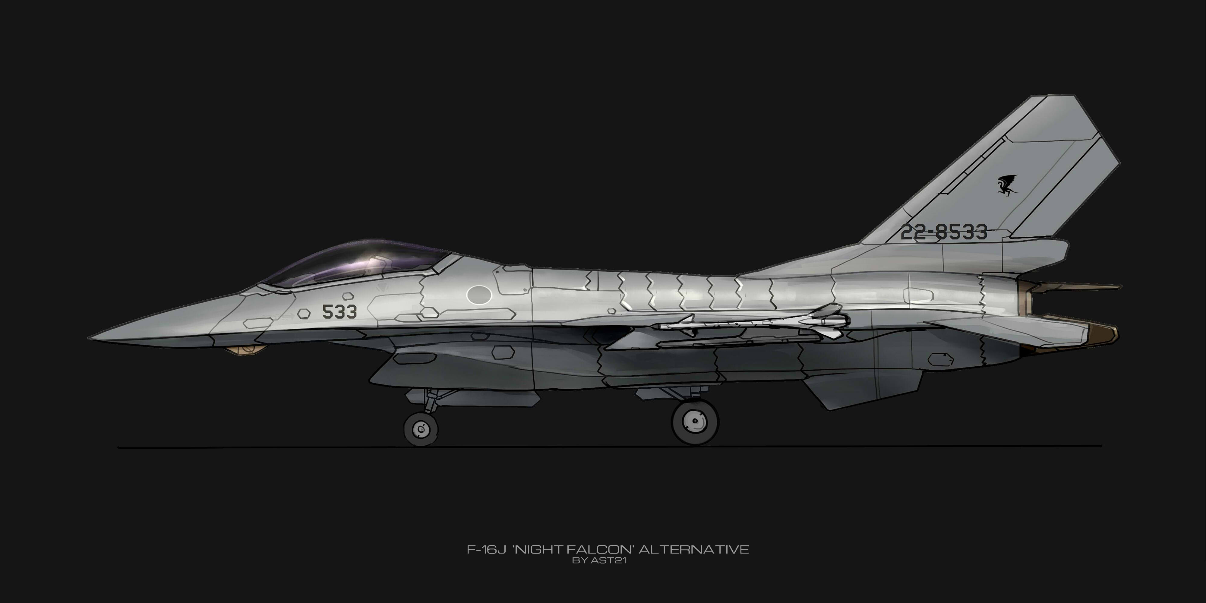 Ast21 Made My Own Version Of The F 16j From Patlabor 2 The Movie It Is One Of My Favouite Fictional Aircraft Designs So I Decided To Pay Homage To It