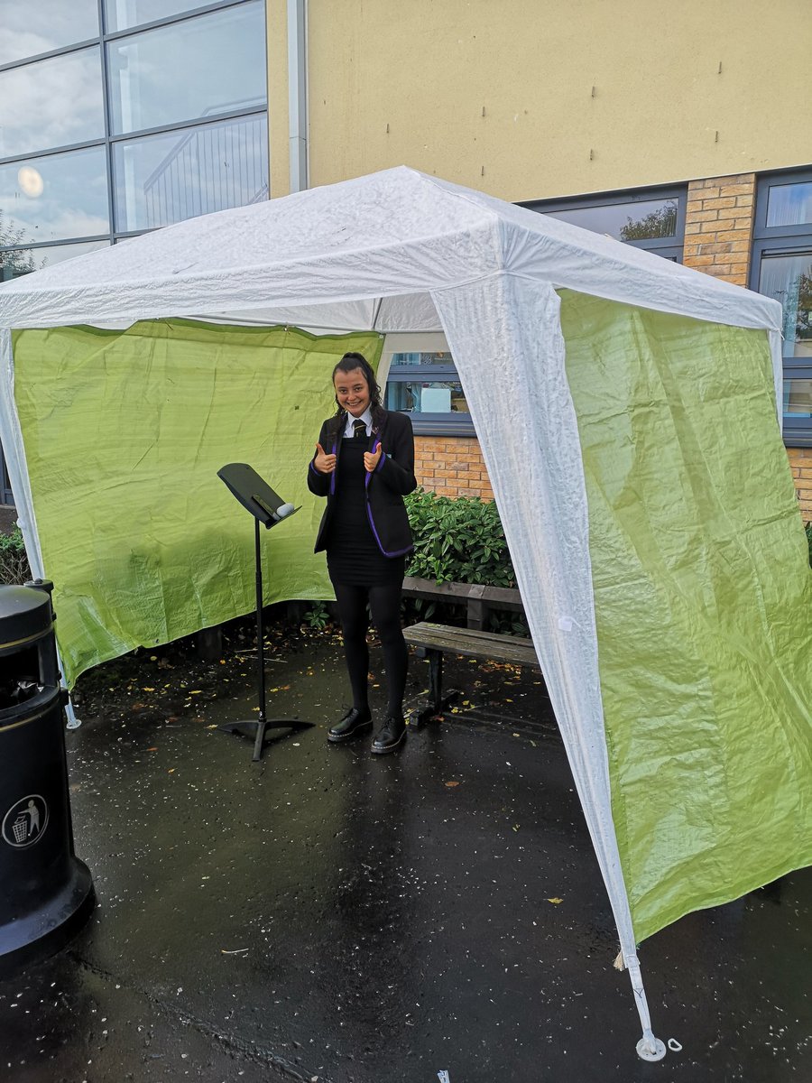 When life gives you a global pandemic, get a gazebo! Finally getting to play and sing again!! #happypupils