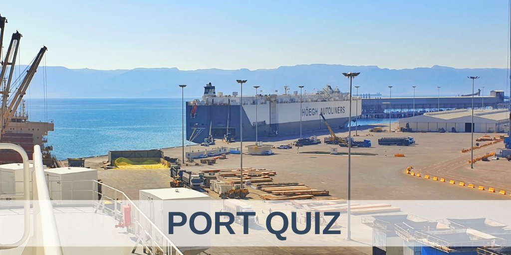 Here's a photo of Höegh Detroit captured from Höegh New York, both visiting a port in the Middle East. Can you guess the port? Hint: It is a port in the Red Sea.