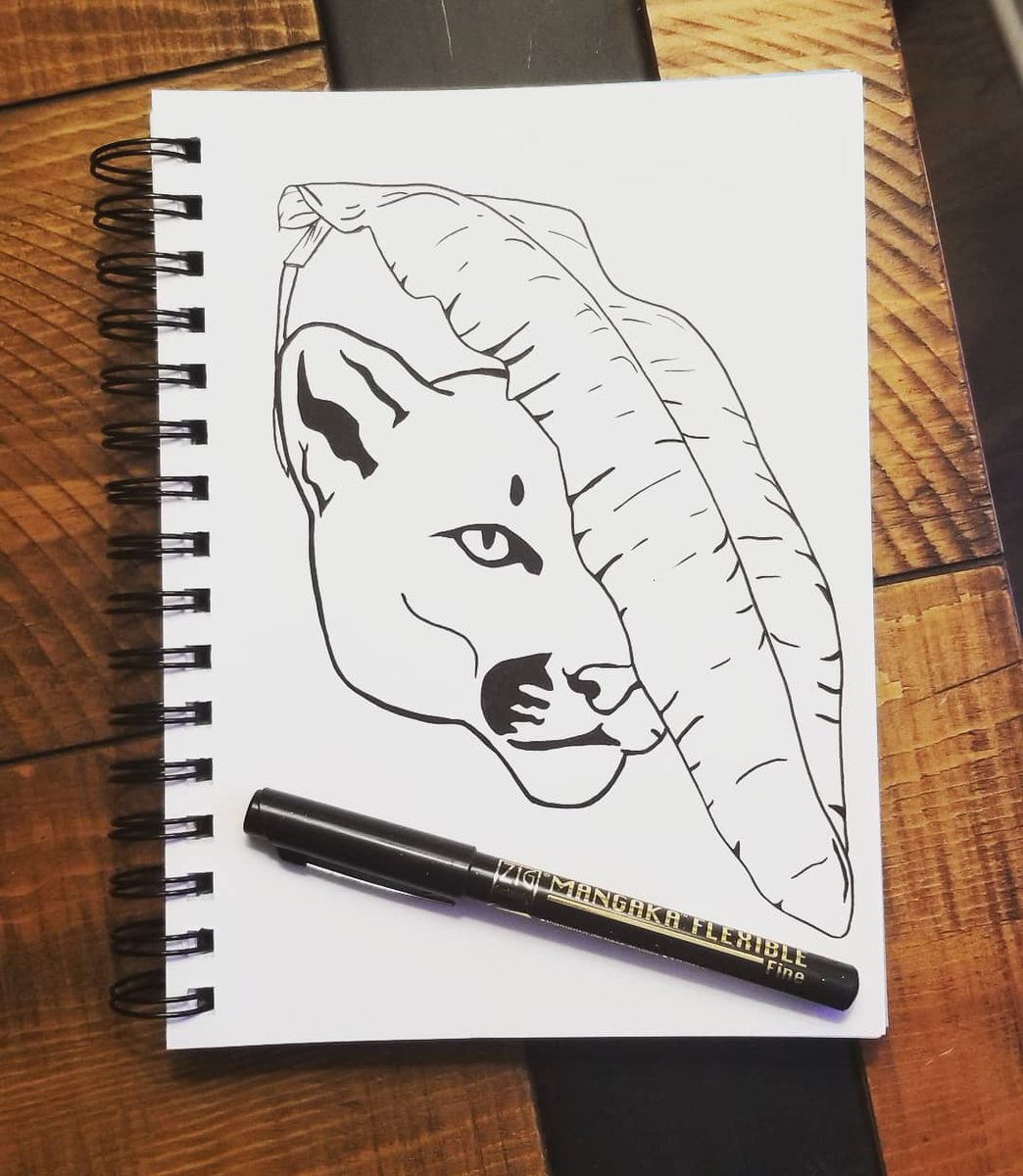 _TheMoMo's tweet photo. Based on the @inktober prompt 'Hide,' in 1942 the horror film "The Cat People" premiered.

The film tells the story a newly-married woman obsessed with the idea that she is descended from an ancient tribe of Cat People who metamorphose into panthers when aroused.-@Wikipedia https://t.co/hmfSUMLyWt