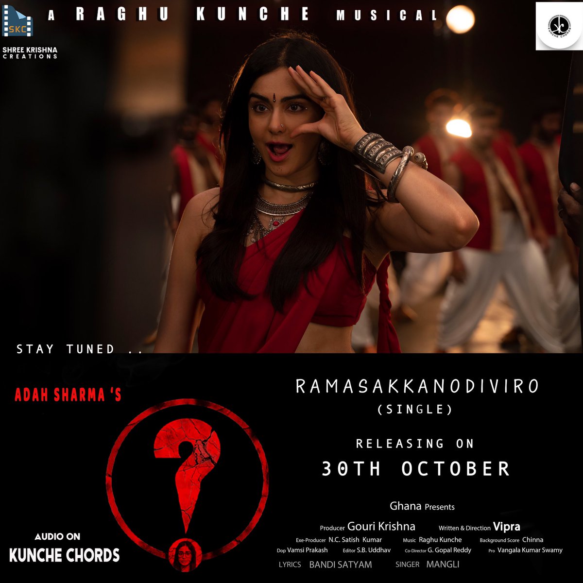 kuncheraghu's tweet photo. Get Ready for Dance 
Maasssssss Massssalaaaaaaa
Song on 30th October 
“ ? “ Movie 
#raghukunchemusical
@adah_sharma 
@shekarmaster 
#vipra 
@skcforfilms 
@KuncheChords https://t.co/y8GvGodGa0