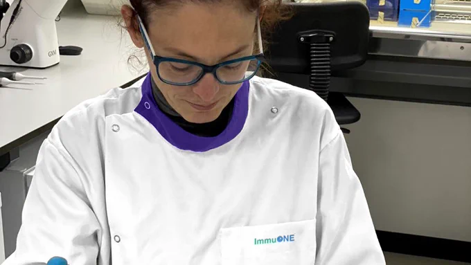 In the picture is our Senior Scientist Noelia Perez Diaz carrying out an experiment to support our research. 